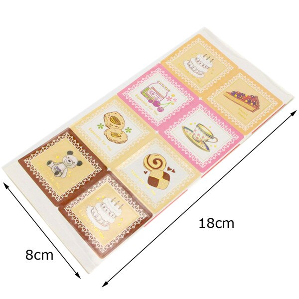 ! lucia crafts multi option seal sticker papieren label taartverpakking verpakkingslabel  i0429: 2 vellen 16 stuks