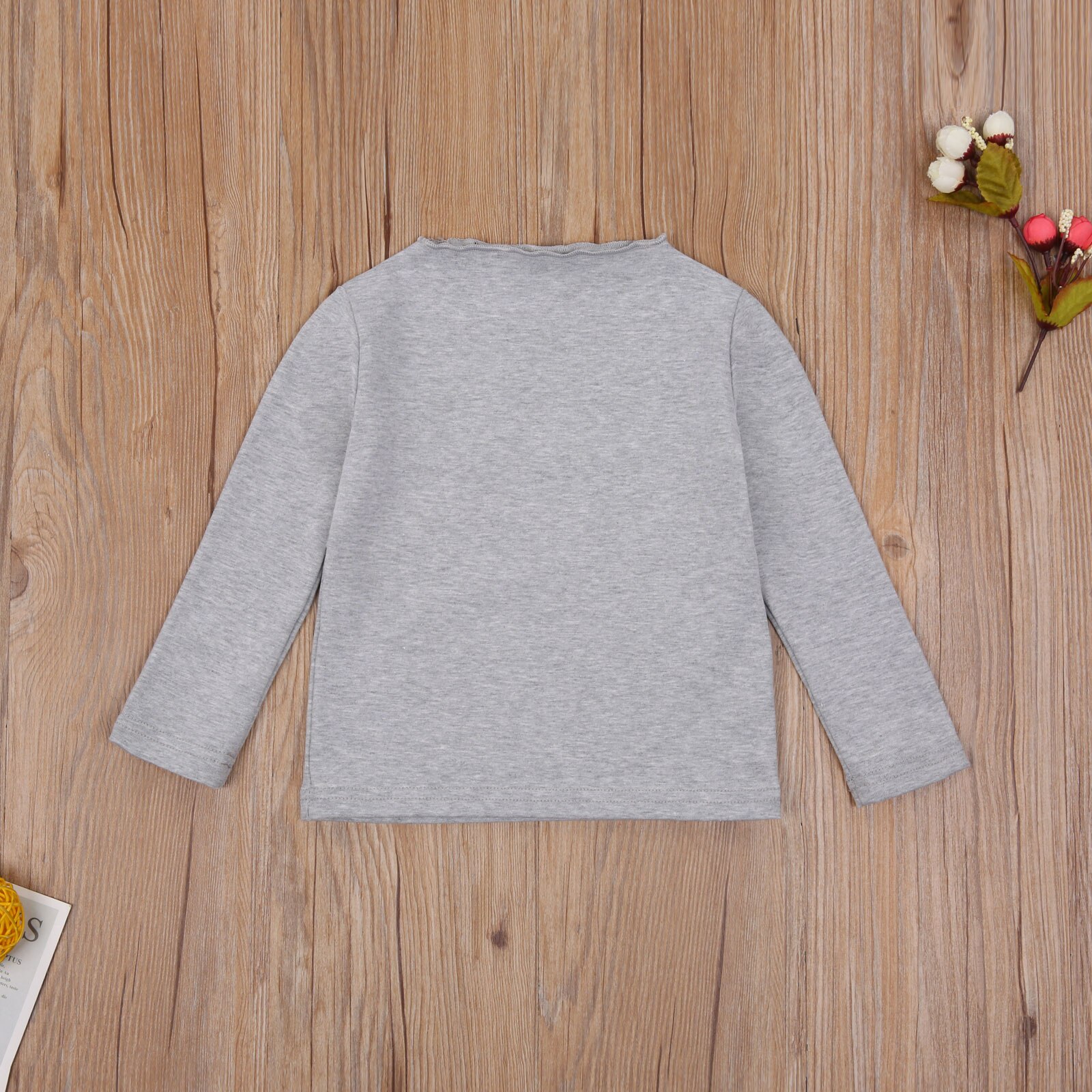 Toddler Baby's Boys Girls Solid Casual Base Pullover Round Lace Collar Long Sleeve Loose Cotton Top Infant Kids Outfits Spring