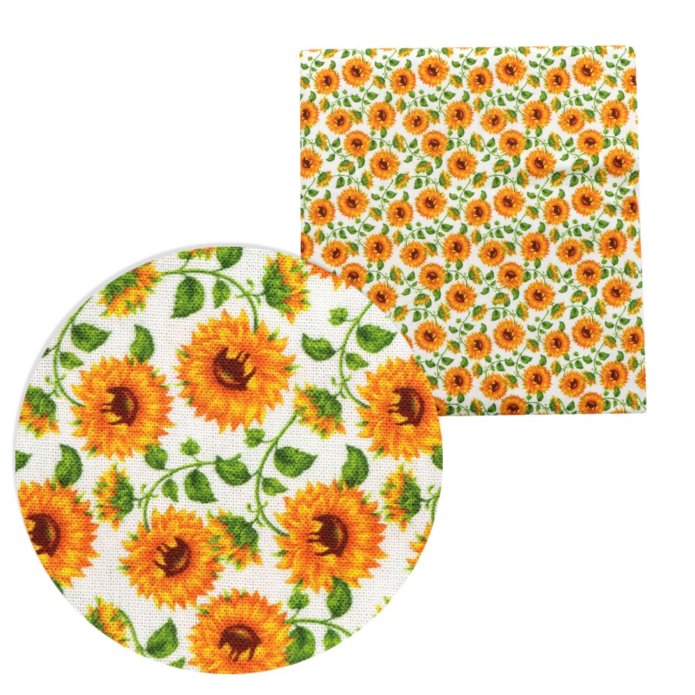 50*145cm Sunflower Summer Polyester Cotton Fabric for Tissue Kids Home Textile Sewing Doll Clothes Wedding Dress,1Yc18475: 1088910