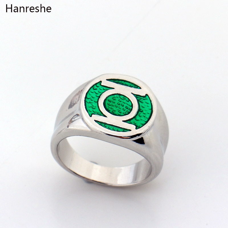 Dc Comics Super Hero Ring Green Lantern Rings For Movie Trendy Jewelry Men And Women Enamel Power Ring Men