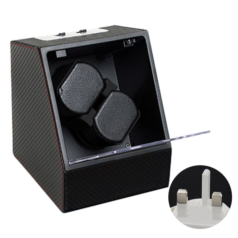 Dual Rotating Practical Portable Displaying Automatic Watch Winder Box Battery Powered Storage Case Multifunction Easy Install: A UK