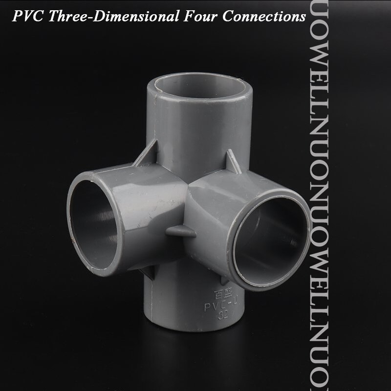 10Pcs 20 25 32 40mm Four Way PVC Pipe Connector Garden Irrigation Watering Tube Distributed Joints DIY Wardrobe Tent Fittings