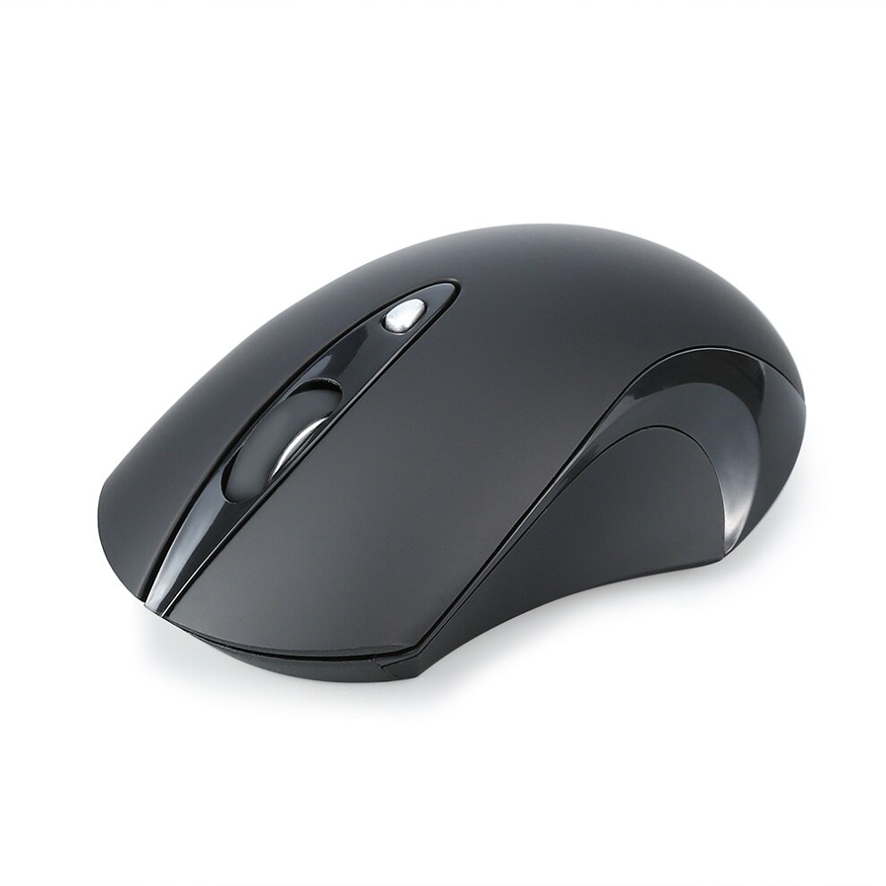 Universal 2.4GHz Wireless Mouse 1600DPI Optical Computer Cordless Office Mice with USB Receiver For Computer PC Laptop: Black