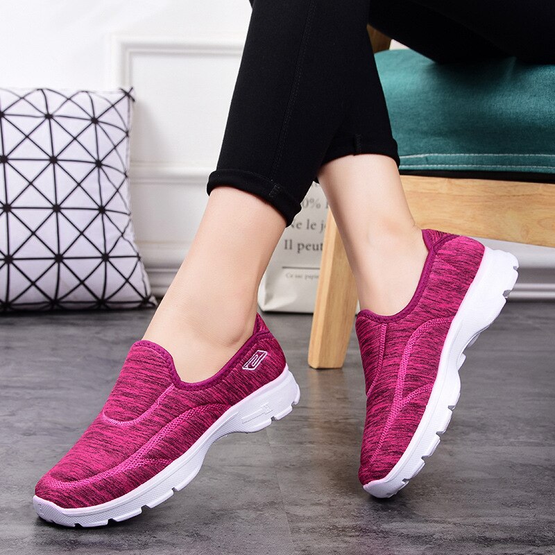Frühling Frauen Unterhose Auf Halbschuhe Damen lässig Komfortable Wohnungen Weibliche Atmungsaktive strecken Tuch Schuhe Zapatillas n627