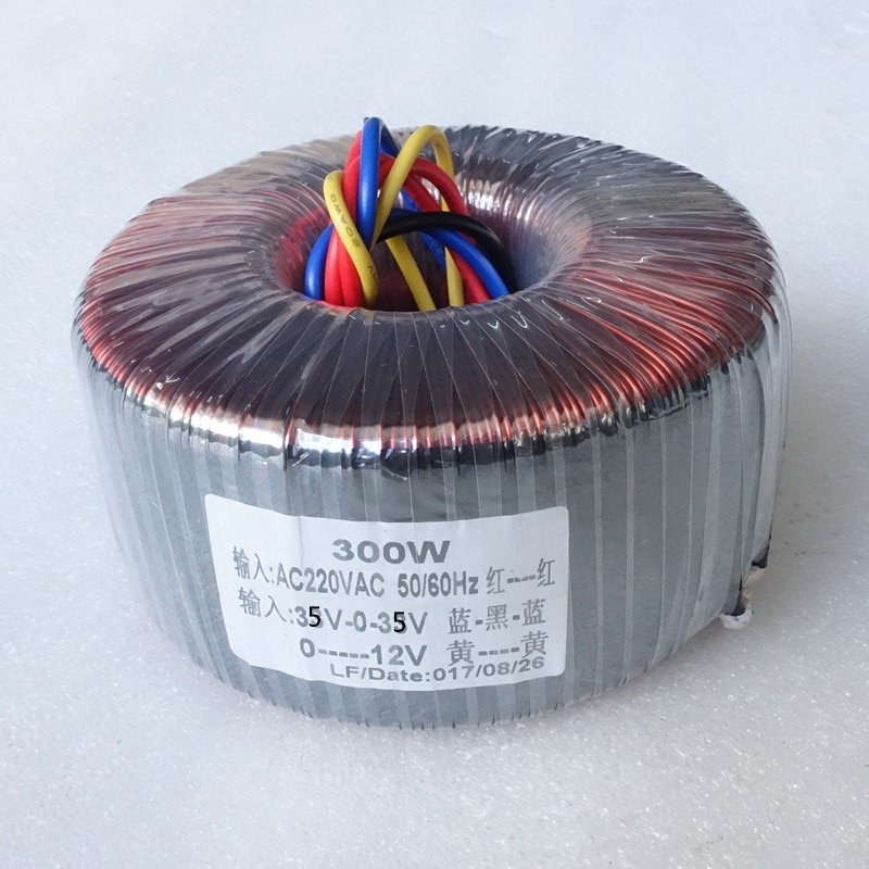 WEILIANG AUDIO 300W Ringkerntransformator Ausgang 35V-0-35V 0-12V
