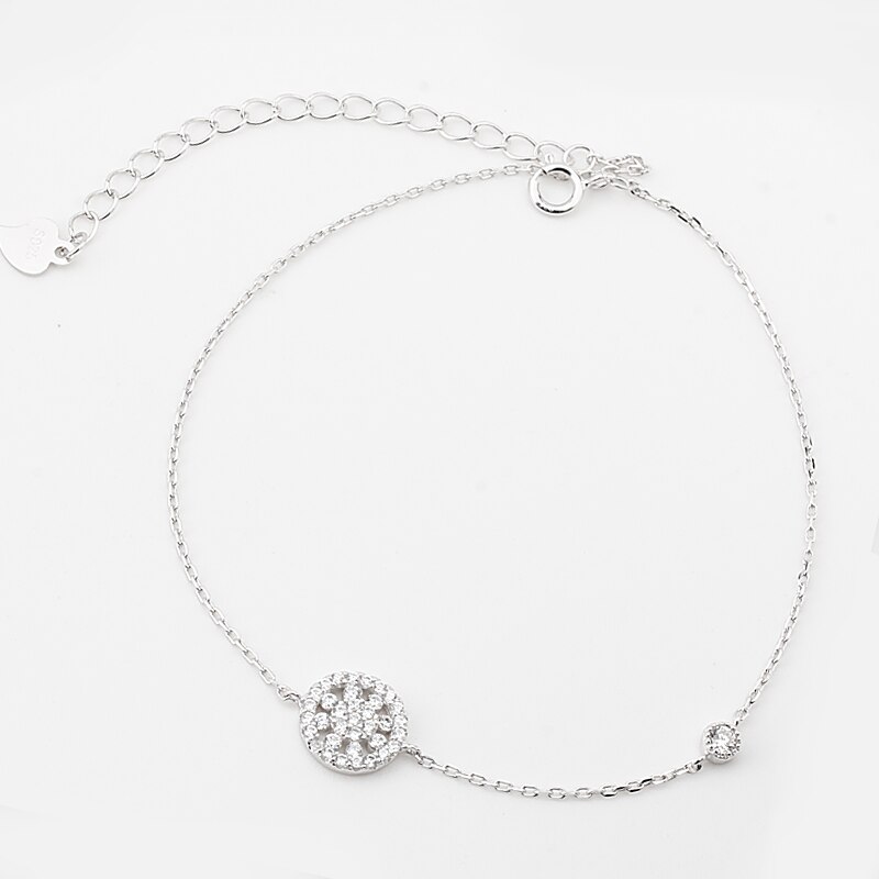 Ankler 925 sølv kvinder armbånd til ben dejlige kæde med lille zirkon strand barfodet til piger smykker