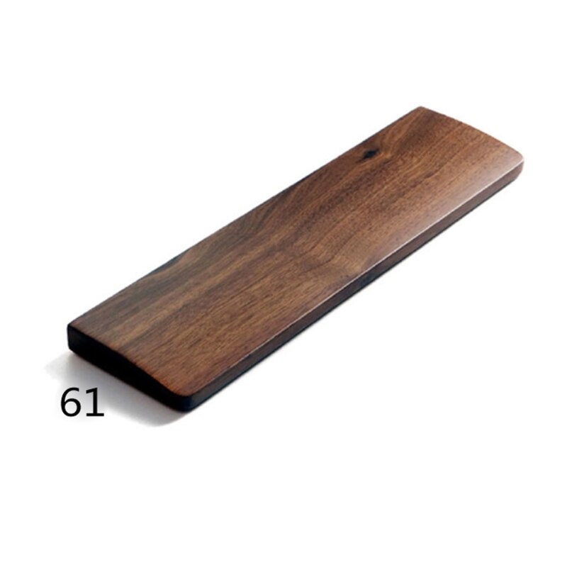 Walnut Wooden Mechanical Keyboard Wrist Rest with Anti-Slip Mat Ergonomic Gaming Desk Wrist Pad Support 61 87 104 Keys Hand Pad: 61