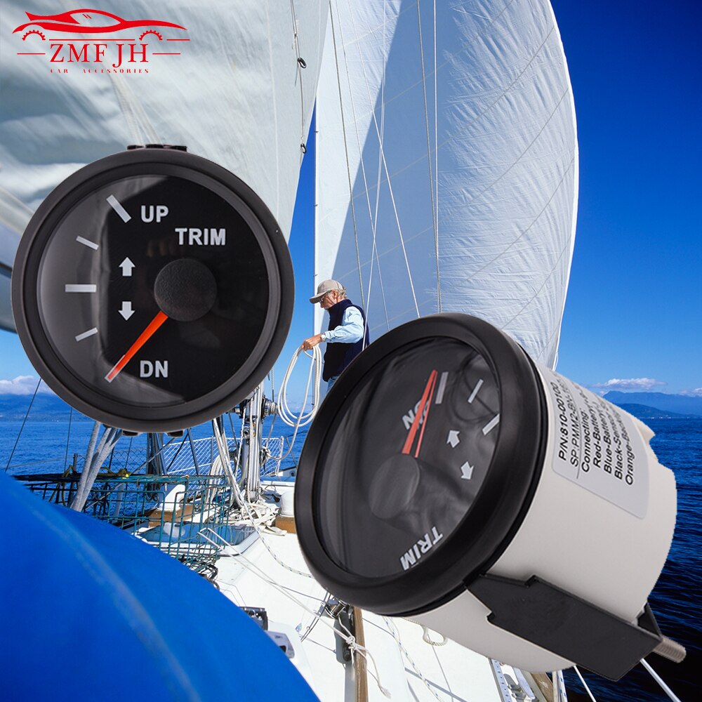 VETUS Waterniveaumeter - 12V - zwart/chroom - inbouwmaat 52 mm George Kniest
