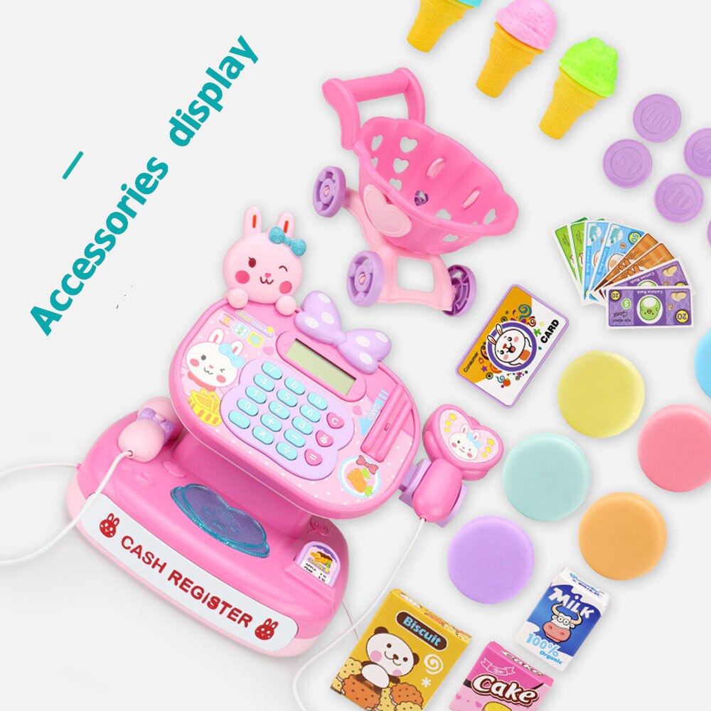 Multi-funktion Karikatur supermarkt Also tun, spielen freundlicher Mini rolle spielen kassierer einstellen mädchen früHenne bildung pädagogisches spielzeug