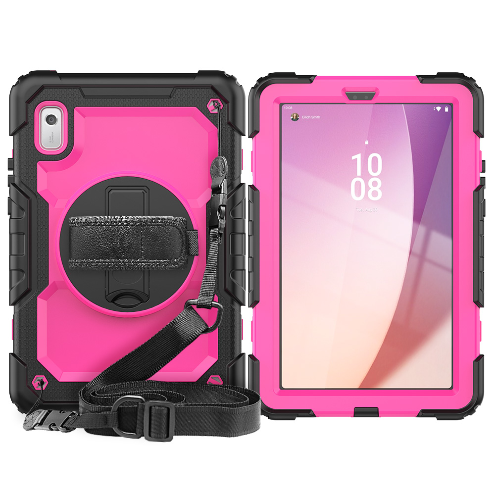 Hand Strap Shoulder Strap Kickstand Rugged Case For 9 Inch Lenovo Tab M9/K9 (TB-310FU, Released) built-in Screen Protector: Blue