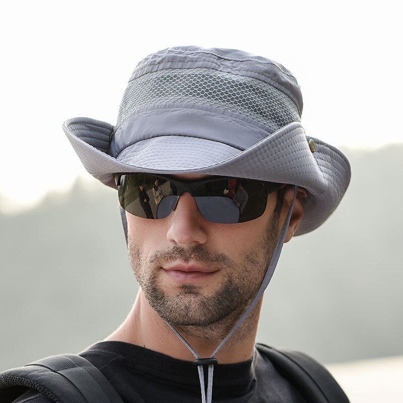 Outdoor Fishing Hiking Hat Men's Summer Sun Shade Sun Hat Summer UV Protection Fisherman Hat Male