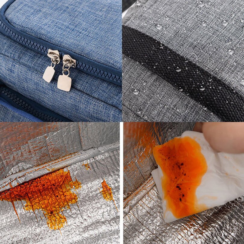 Värmeisolerad lunchlåda tote svalare handväska bento påse middag behållare skolmat förvaringsväskor bärbar lunchpåse