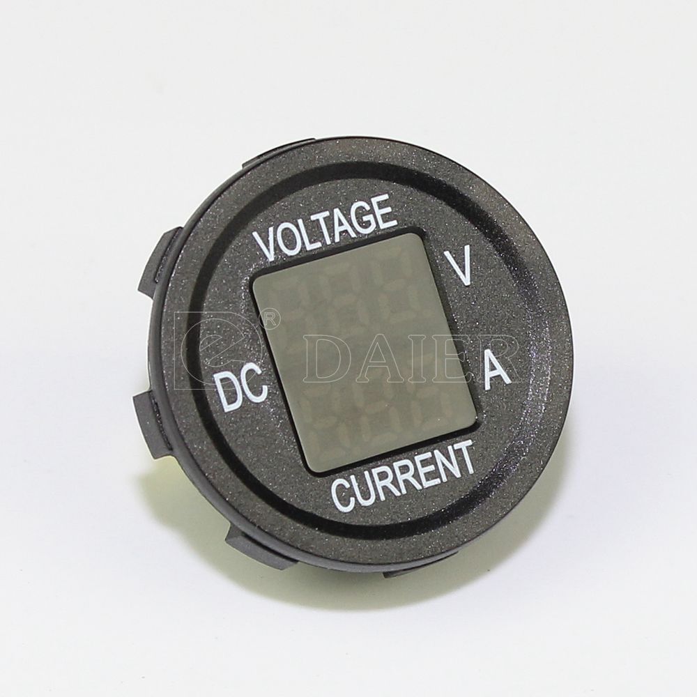 1 stk rødt volt-amperemeter og standard mutterdisplay 5-48v/0-10a 16a 12v digital elektronisk digital kort kropp