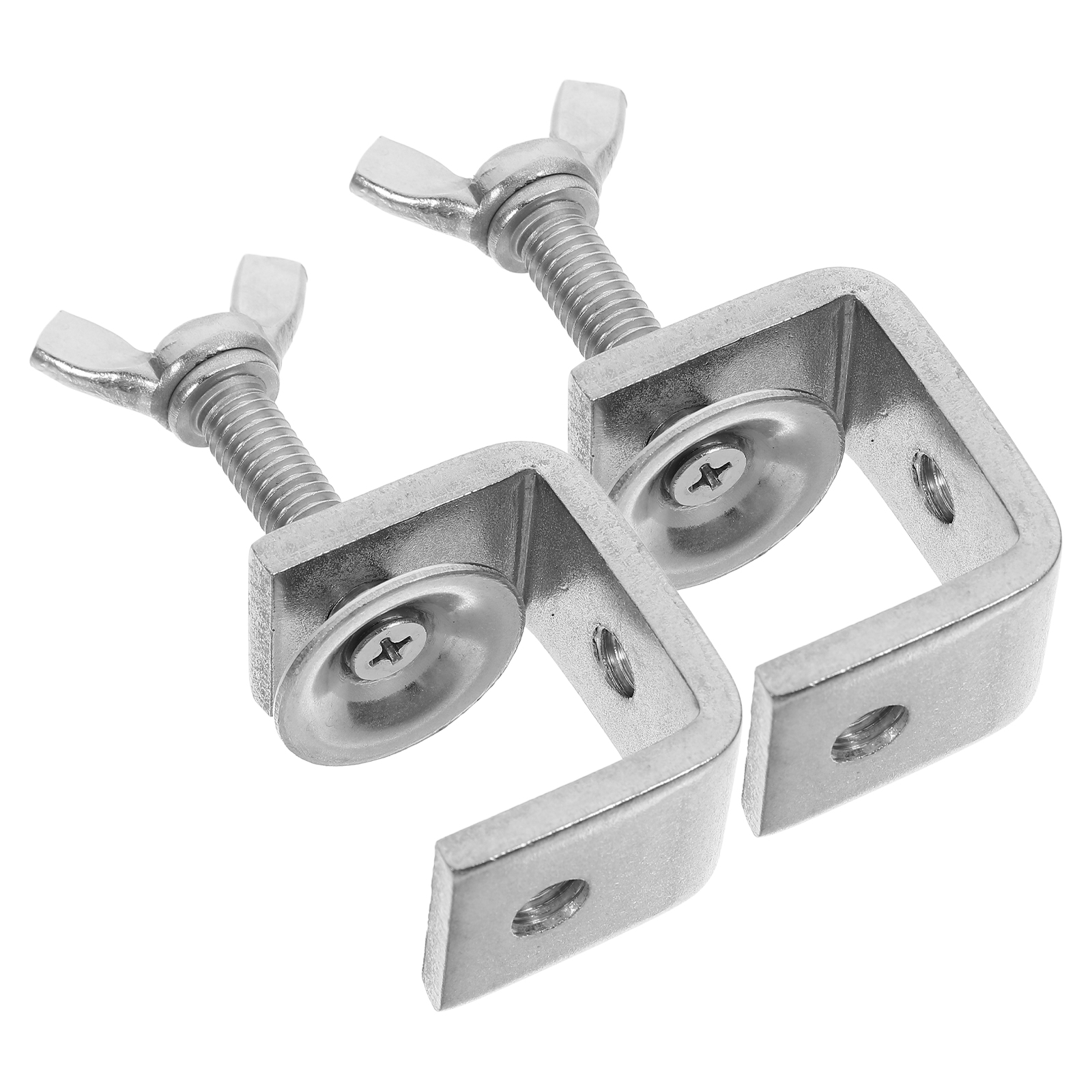 2 Pcs Mini Stainless Steel C Clamp Heavy Duty Small Metal Clamps Woodworking Hardware U Shape Fixing Fastening