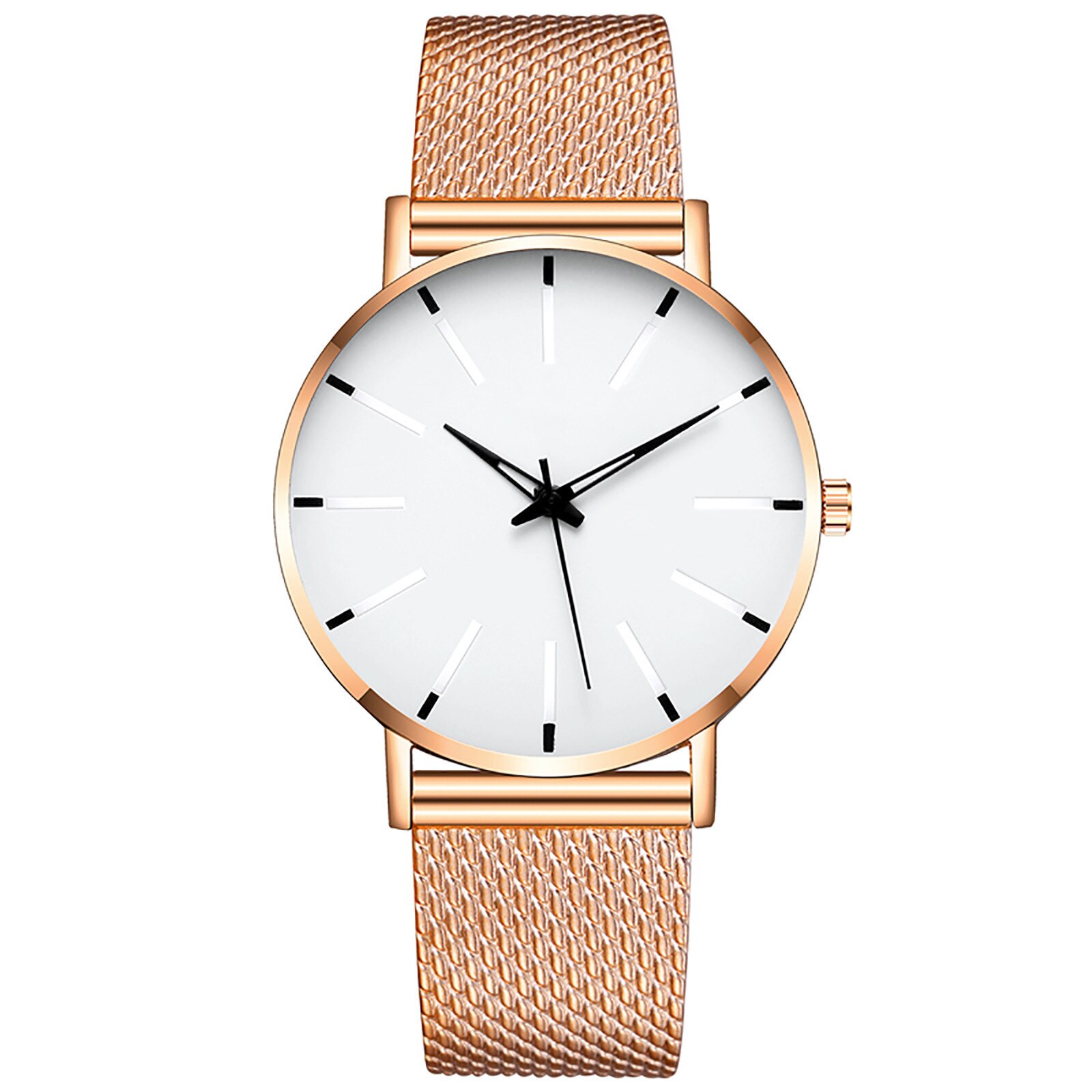 Men's mesh strap ultra-thin quartz watch Men's ultra-thin quartz watch Couple Analog Quartz Round Wrist men's watch #40: B