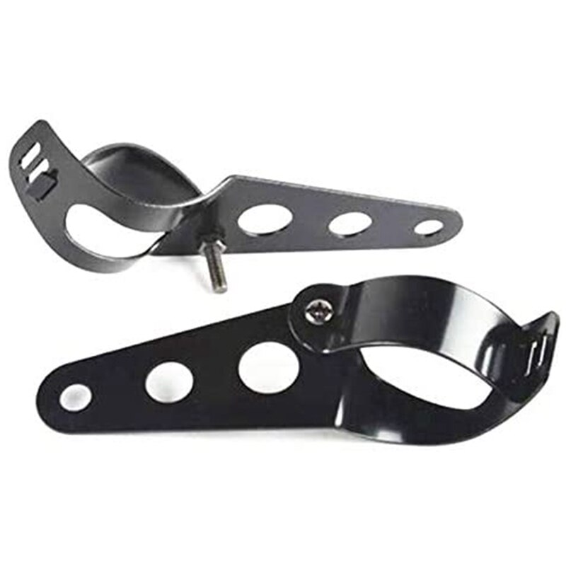Universal Motorcycle Twin Front Headlight Lamp with Bracket for Street Boy Dual Sport Dirt Bikes Street Fighter