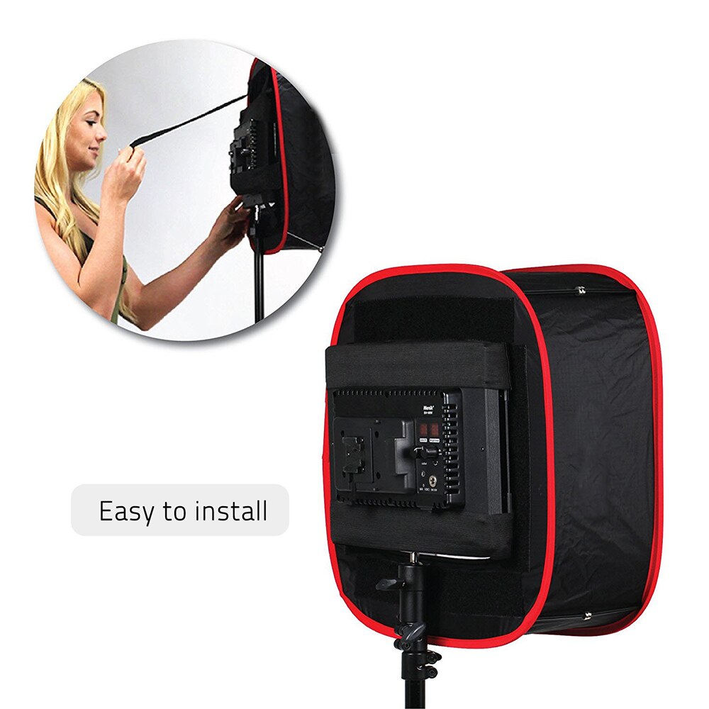 Bærbar sammenklappelig led-lysdiffusor soft box flash speedlight bounce head softbox til fotografering video produktoptagelse