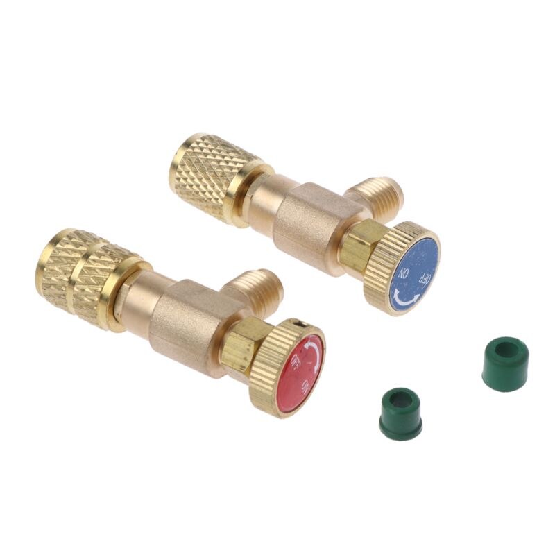 Válvula de seguridad R410A R22 para aire acondicionado, conector de acoplamiento rápido para climatizador, 2 uds.