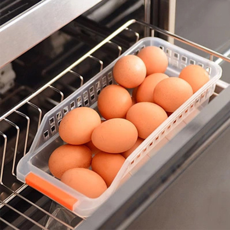 Caja de almacenamiento de huevos de Color plástico aleatorio, cajas de almacenamiento prácticas para el frigorífico, Bandeja para Huevos, recipiente para alimentos de cocina, Gadgets, soporte para huevos