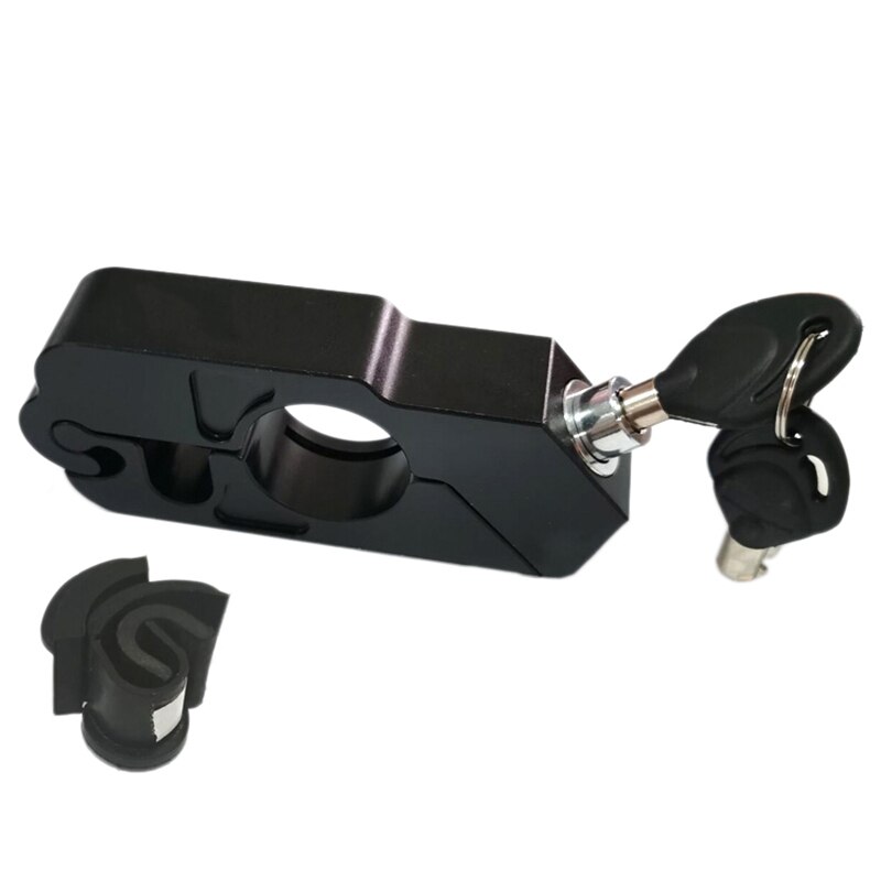 Bloqueo de manillar de bicicleta de aleación de aluminio protección antirrobo para motocicleta: Black