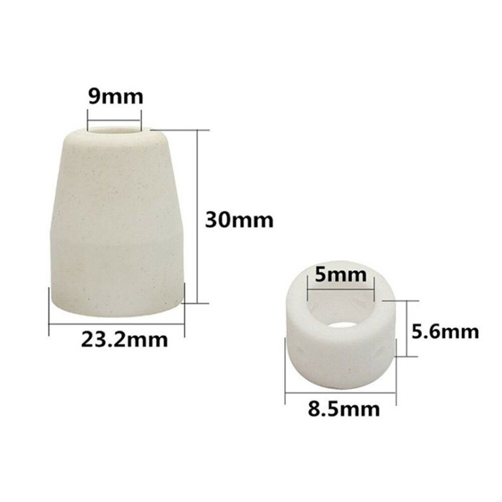65Pcs Air Plasma Snijden Tips Voor Cut-40 Cut-50 Wervelende Ringen Elektrode Shield Cups LG-40 PT-31 cutter Verbruiksartikelen