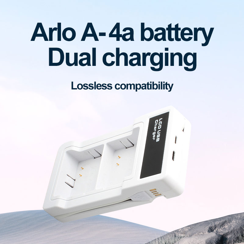 Dubbel lcd usb-batteriladdare för arlo pro pro 2 ultra ultra 2 pro 3 pro 4 pro 5s pro 2k go 1 pro 3 strålkastarkameror batteri