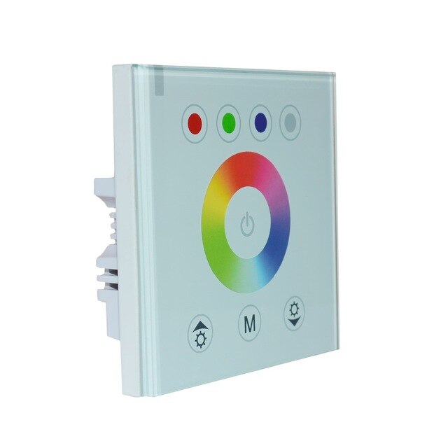 DC12V/24V 4A*4CH Black/white clear surface Panel Digital Touch Screen Dimmer Home Wall Light Switch For RGBW/RGBWW LED Strip