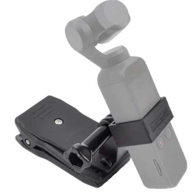 Puluz Uitbreiding Beugel Frame Met Adapter &amp; Schroef Voor Dji Osmo Pocket /Pocket 2 Beschermende Frame Grens Side Camera stabilisator: backpack clip