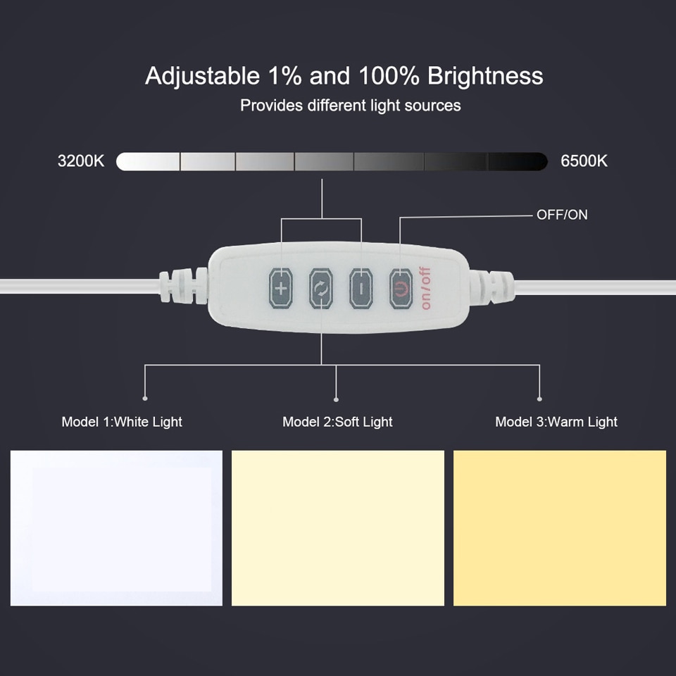 Professionele Dimbare Foto Studio Lightbox 3 Model Led Licht Fotografie Softbox Vouwen Schieten Tent Box Kit &amp; 6 Achtergronden