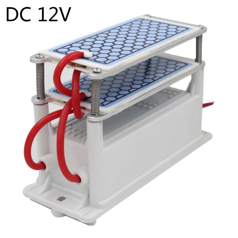 Generador de ozono portátil AC 110/220V DC 12V 20 g/h purificador de agua purificador de aire esterilizador: Caqui oscuro