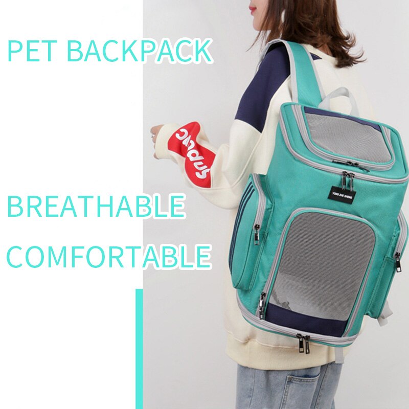 Kat Draagtas Huisdier Rugzak Kat Zak Huisdier Outdoor Carry Dubbele Schoudertas Ademend Opvouwbare Reistas Kleine Hond Katten tassen