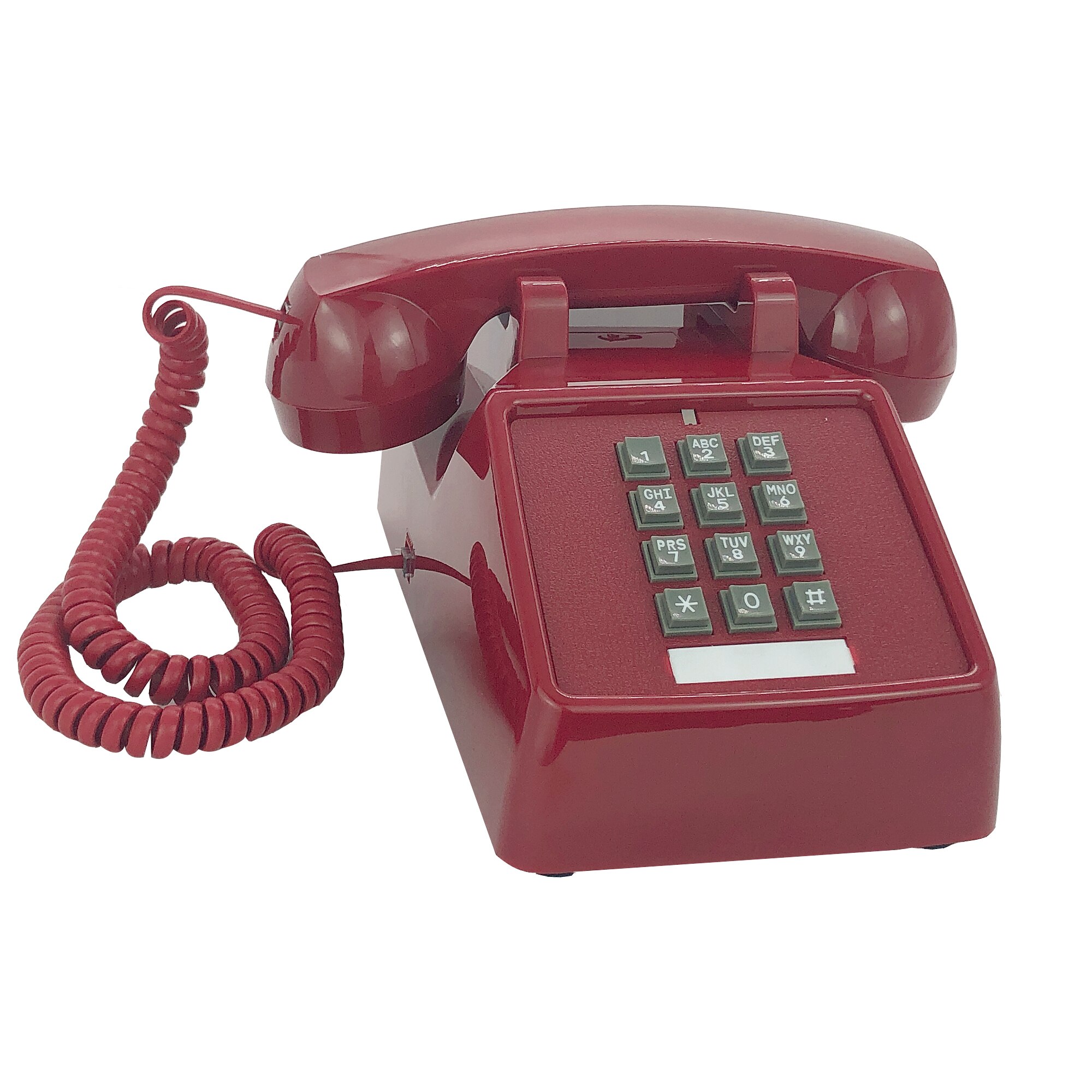 Téléphone filaire rouge à tonalité tactile, avec anneau traditionnel, pour personnes âgées, téléphone d&#39;hôtel à la