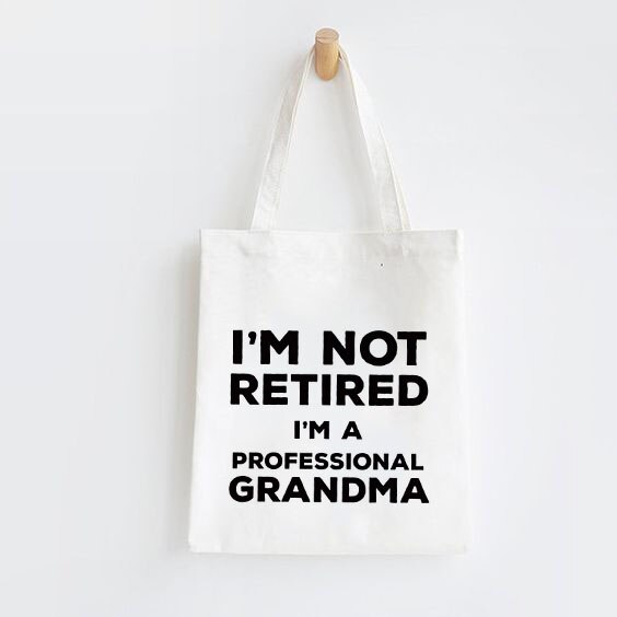 Verdens bedste bedstemor lærred tote shopping taske bedstemor skulder shopper tasker dame håndtaske stor tote bedstemor: B1799- spsk. m