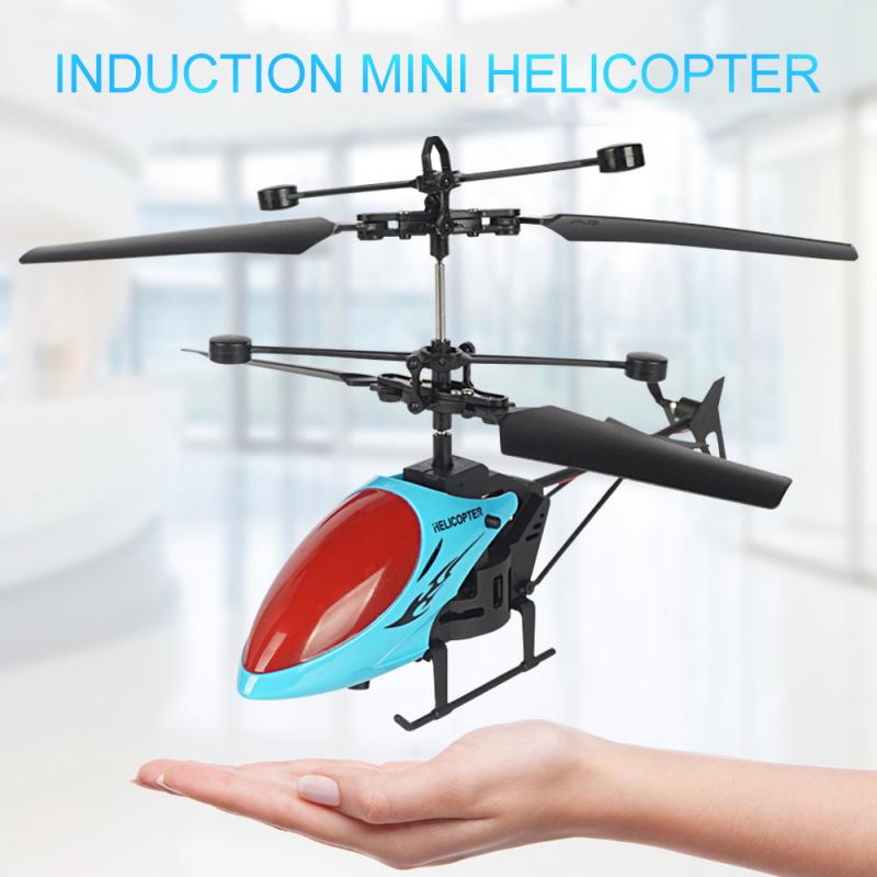 2.4G Remote Control Helicopter Two Way Remote Control Flying Fish With Gyroscope Light Model Aircraft For Kids Year