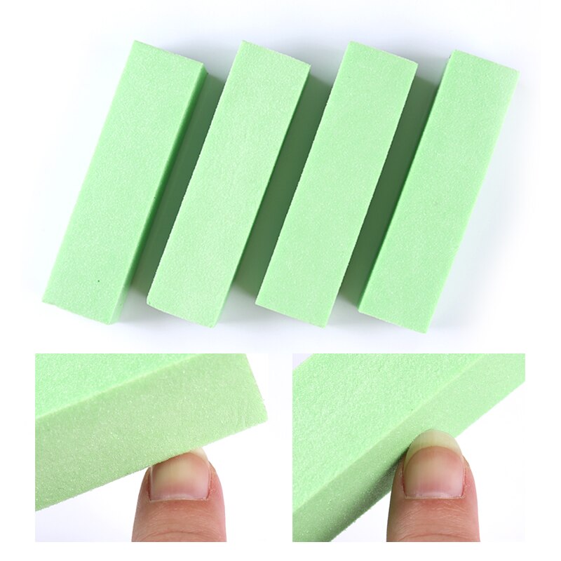 10 stuks roze, groen, wit, schuurspons, nagelbuffers, vijlen, blok, slijpen, polijsten, nail art-tool