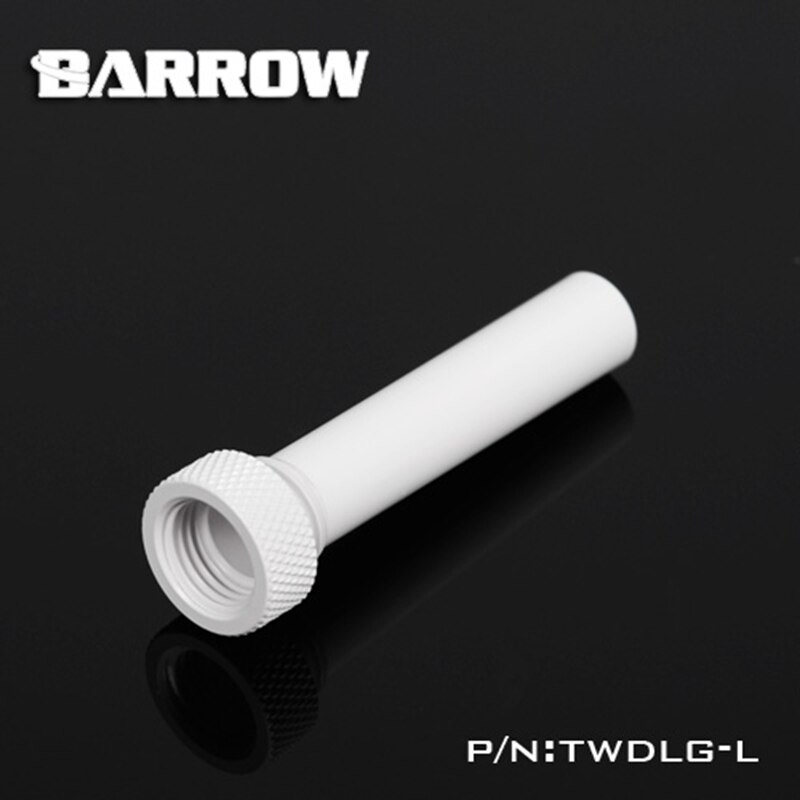 Barrow Black / Silver / White External flow direction fittingLong Water cooling fitting TWDLG-L: White
