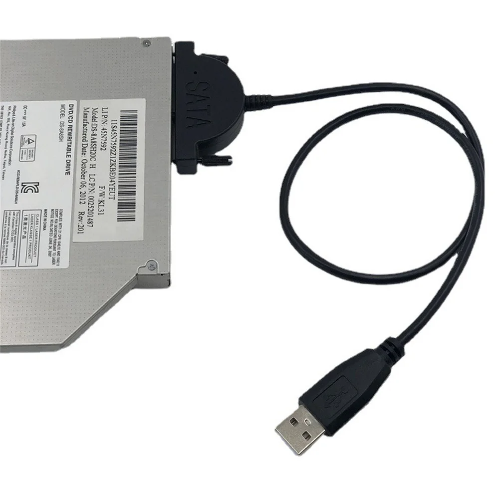 Led-indicator usb 2.0 to 7+6 pins mini sata ii-kabeladapter voor 13 cd-rom dvd-rom voor hdd caddy slimline drive