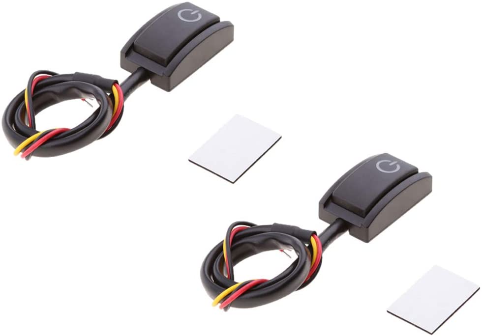 12V 200mA negro sobre/Off botón Auto Interior Dash 2 uds