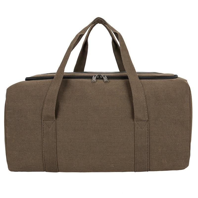 Hand Luggage Carry On Duffle Bag Cabin Travelling Bag Multifunctional Hangbags Moving bag Large Capacity Canvas Men Travel Bag: Brown