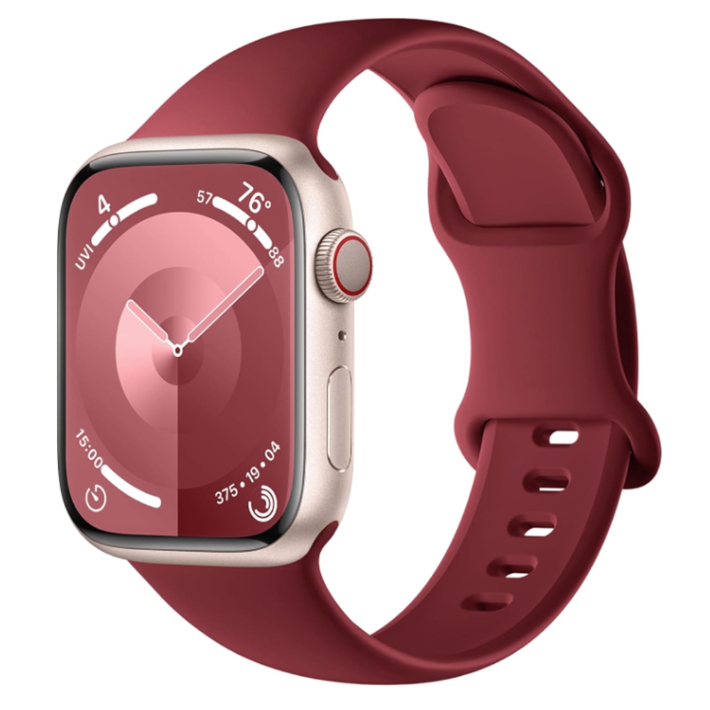 Siliconen lus Voor Apple Horloge band vrouwen voor iwatch 10/9/7/38mm 40mm 41mm 42mm 44mm 45mm 46mm Band: Olijf flak / 14mm