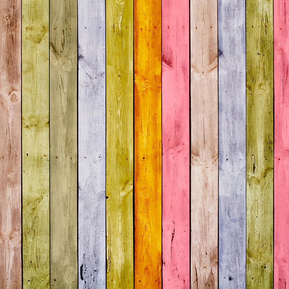 Alloyseed Colorful Photography Background Wood Board Planks Texture Backdrop Cloth Studio Video Photo Backdrops Props for Food