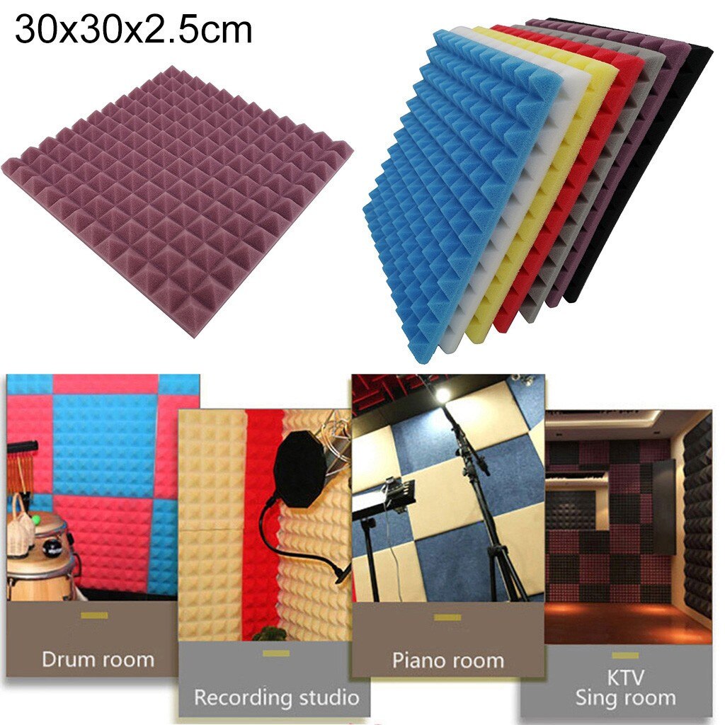 Tablero de espuma absorbente de aislamiento acústico, esponja que deja de absorber el aislamiento acústico, studio KTV, aislamiento acústico, 1 ud.