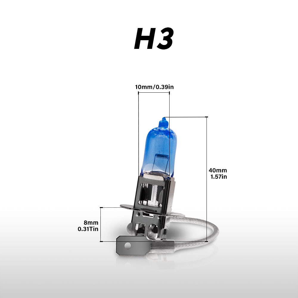 H3 Halogeen Lampen 100W Lamp Voor Auto 'S Wit Licht Super Heldere