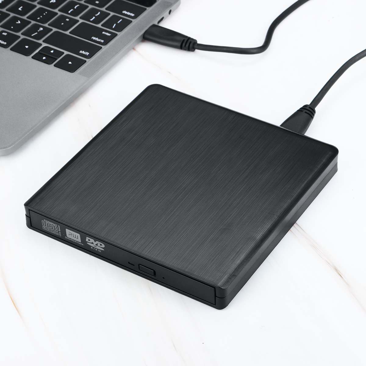 Extern usb 3.0 dvd höghastighets rw cd writer slim carbon grain drive brännare läsare spelare för pc laptop optisk enhet