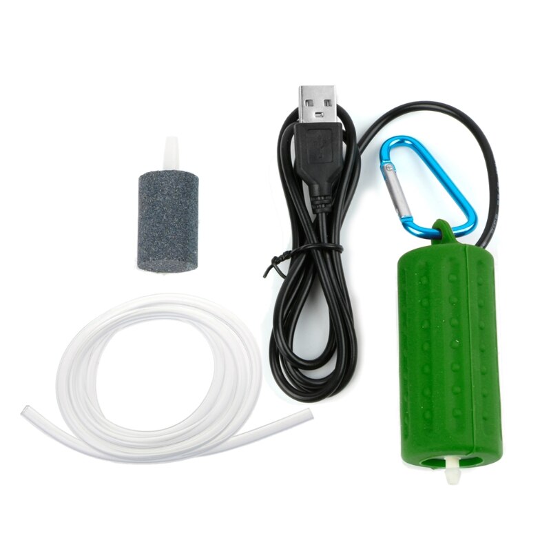 Bärbar mini usb akvarium akvarium syrgas luftpump tyst energi spara kompressor: Gn