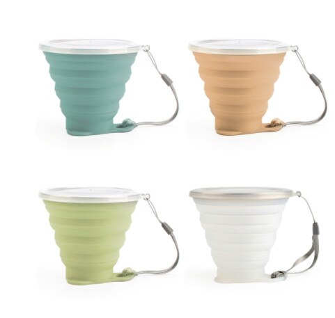 270Ml tazza da acqua pieghevole in Silicone per esterni tazza telescopica creativa portatile ultrasottile Mini tazze da caffè da viaggio a scomparsa: combination 05