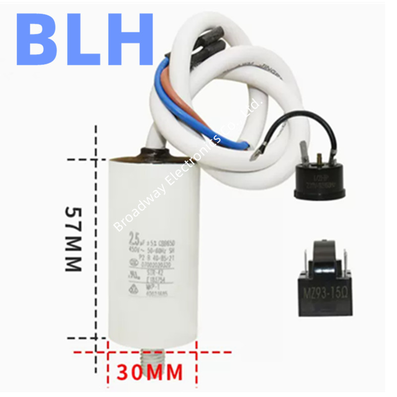 Cbb 65 køleskab/fryser kompressor opstart og drift kapacitans 450v 450 vac 2uf 2.5uf 3uf 3.5uf 4uf 5uf 6uf 7uf 8uf 12uf