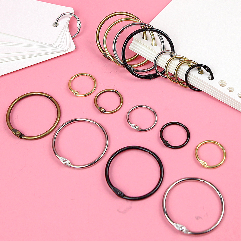 Loose-leaf Metal Book Rings Ring Binder Notebook Open Binding Hoops For Scrapbook Album Hinged Rings Office Supply