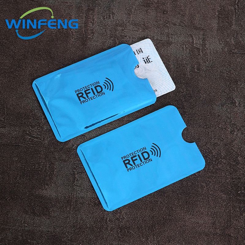 5Stck Aluminium Folie Anti RFID Karte Halfter NFC Blockierung Leser sperren Ich würde Bank Karte Halfter fallen Schutz Metall Kreditkarte fallen: Gelb