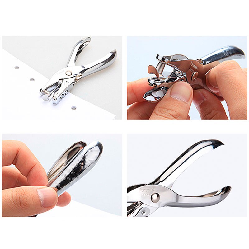 LMDZ 1 Pcs Metalen Enkele Perforator Hand Papier Punch Een Gat Scrapbooking Tang Ponsen 6mm Cirkel Kaart Cut punch